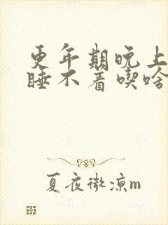 更年期晚上出汗睡不着吃啥药