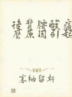 后背腰酸痛是什么原因引起的女的