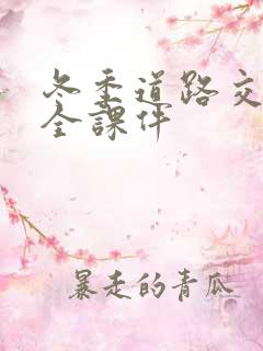 冬季道路交通安全课件