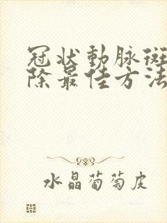 冠状动脉斑块消除最佳方法