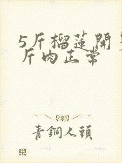 5斤榴莲开多少斤肉正常