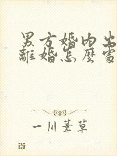 男方婚内出轨,离婚怎么处理