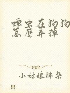 蜱虫在狗狗身上怎么弄掉