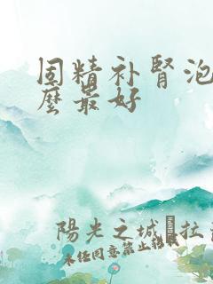 固精补肾泡茶什么最好