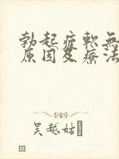 勃起疲软无力的原因及疗法