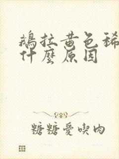 鹅拉黄色稀便是什么原因