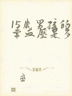 15岁男孩的正常血压是多少