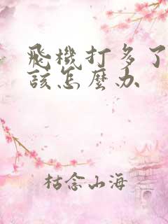 飞机打多了早射该怎么办