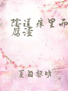 阴道痒里面像豆腐渣