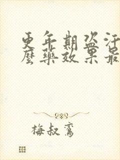 更年期盗汗吃什么药效果最好