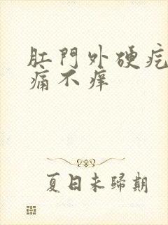 肛门外硬疙瘩不痛不痒