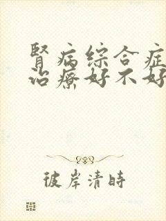 肾病综合症中医治疗好不好