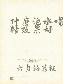 什么泡水喝补肾精效果好