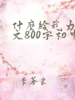 什么给我力量作文800字初中
