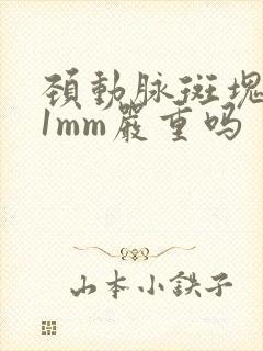 颈动脉斑块2.1mm严重吗