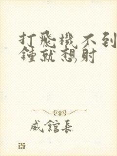 打飞机不到一分钟就想射