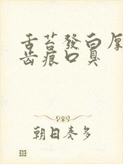 舌苔发白厚腻有齿痕口臭