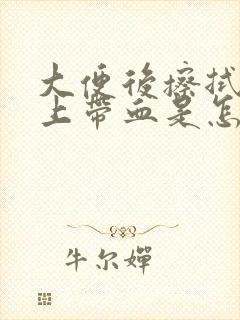 大便后擦拭时纸上带血是怎么回事?