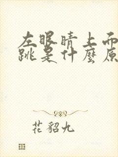 左眼睛上面一直跳是什么原因