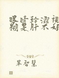 眼睛干涩视力模糊是肝不好吗