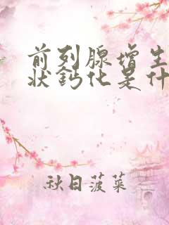 前列腺增生的症状钙化是什么意思