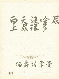 白天没啥尿,晚上尿很多