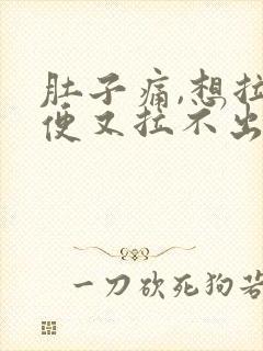 肚子痛,想拉大便又拉不出来是什么原因