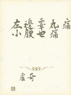 左边睾丸痛左边小腹也痛