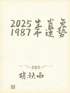 2025生肖兔1987年运势运程