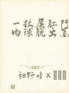 一拉屎肛门就有肉球脱出怎么治疗