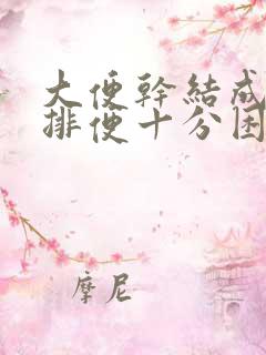 大便干结成粒,排便十分困难,有血块