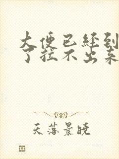 大便已经到肛门了拉不出来怎么办