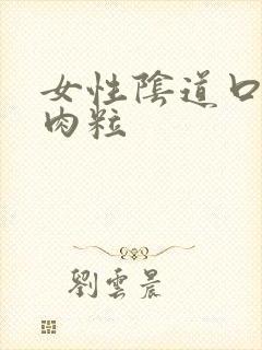 女性阴道口起小肉粒