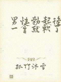 男性勃起后插入一会就软了