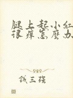 腿上起小红疙瘩很痒怎么办