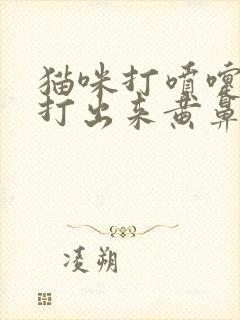 猫咪打喷嚏一直打出来黄鼻涕