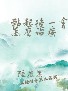 勃起后一会就软怎么治疗