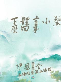 下体有小裂口怎么回事