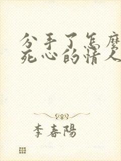 分手了怎么挽回死心的情人