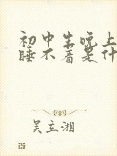 初中生晚上总是睡不着是什么原因