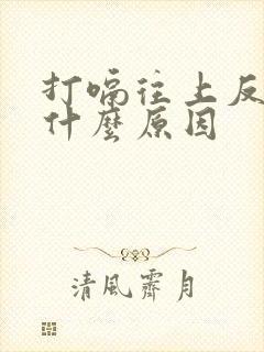 打嗝往上反气是什么原因