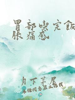 胃部吃完饭有点胀痛感