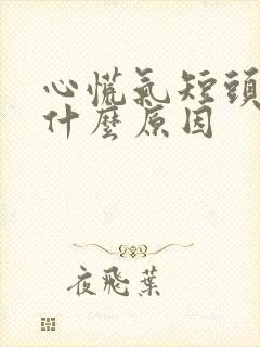 心慌气短头晕是什么原因