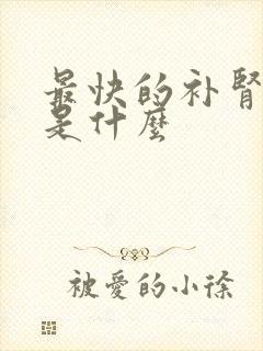 最快的补肾方法是什么