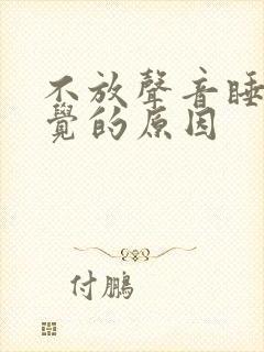 不放声音睡不着觉的原因