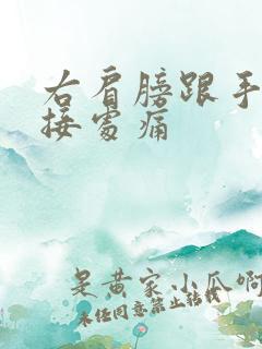 右肩膀跟手臂连接处痛