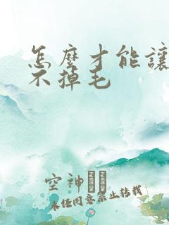 怎么才能让猫咪不掉毛