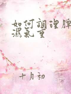 如何调理脾胃虚湿气重