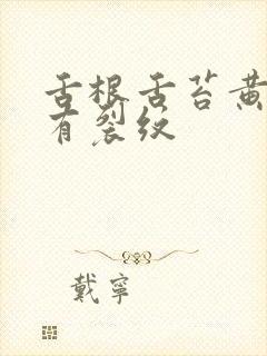 舌根舌苔黄厚腻有裂纹