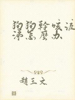 狗狗干咳流黄鼻涕怎么办